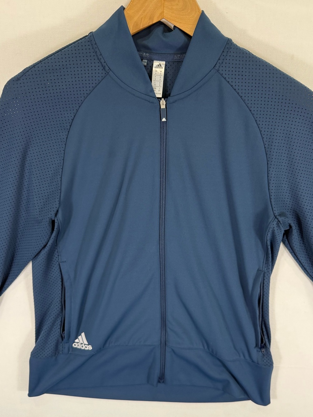 adidas Men’s Blue Zip-Front Performance Jacket